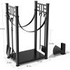 imageAMAGABELI GARDEN ampamp HOME 316in Large Firewood Rack Fireplace Tools Set Wood Holder Indoor log Rack With Tools Tall for Wood Stove Firepit Campfire Storage Stacking Wrought Iron Accessories Outdoor