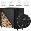 imageAMAGABELI GARDEN ampamp HOME 4ft Firewood Log Rack Cover Outdoor Heavy Duty wood rack cover Waterproof Fire Wood Storage Covers 600D Oxford Fabric Fireplace Logs Holder Cover Black4ft