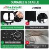imageAMAGABELI GARDEN ampamp HOME 4ft Firewood Log Rack Cover Outdoor Heavy Duty wood rack cover Waterproof Fire Wood Storage Covers 600D Oxford Fabric Fireplace Logs Holder Cover Black8ft