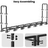 imageAMAGABELI GARDEN ampamp HOME 8ft Firewood Log Rack Outdoor Indoor Log Holder Fireplace Heavy Duty Wood Holder Stacker Patio Pit Storage Steel Tubular Pile Rack Tool Accessories Black8ft