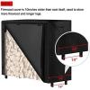 imageAMAGABELI GARDEN ampamp HOME 8ft Firewood Rack Outdoor with Cover Combo Set Indoor Heavy Duty Wood Storage Log Racks Holder Fireplace Stacker Pit for Patio Steel Tubular Wood Pile Black4ft