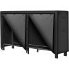 imageAMAGABELI GARDEN ampamp HOME 8ft Firewood Rack Outdoor with Cover Combo Set Indoor Heavy Duty Wood Storage Log Racks Holder Fireplace Stacker Pit for Patio Steel Tubular Wood Pile Black6ft