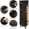 imageAMAGABELI GARDEN ampamp HOME 8ft Firewood Rack Outdoor with Cover Combo Set Indoor Heavy Duty Wood Storage Log Racks Holder Fireplace Stacker Pit for Patio Steel Tubular Wood Pile Black8ft