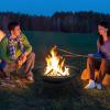 imageAMAGABELI GARDEN ampamp HOME Fire Pit Outdoor Wood Burning Portable Folding 22in Firepit Firebowl Fireplace Poker Spark Screen Retardant Mesh Lid Deep Round Outside Backyard Camping Metal Grate ET286