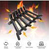 imageAMAGABELI GARDEN ampamp HOME Fireplace Log Grate 24 Inch Wide Heavy Duty Solid Steel Indoor Chimney Hearth 34 Bar for Outdoor Kindling Tools Pit Wrought Iron Wood Stove Firewood Burning Rack Holder17 inch