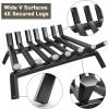 imageAMAGABELI GARDEN ampamp HOME Fireplace Log Grate 24 Inch Wide Heavy Duty Solid Steel Indoor Chimney Hearth 34 Bar for Outdoor Kindling Tools Pit Wrought Iron Wood Stove Firewood Burning Rack Holder30 inch