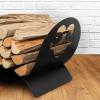 imageAMAGABELI GARDEN ampamp HOME Fireplace Log Holder Firewood Rack Indoor Firewood Basket Wrought Iron Wood Stove Stacking Rack Storage Rack for Firewood Outdoor Logs Bin Storage Container Metal Outdoor Black