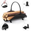 imageAMAGABELI GARDEN ampamp HOME Fireplace Log Holder Indoor Firewood Carrier Metal Wood Rack Holder Tools Covers Fire Wood Basket Container Sets Ash Bucket