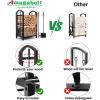 imageAMAGABELI GARDEN ampamp HOME Firewood Rack with Tools 5Piece Indoor Fireplace Wood Holders Log Holder Rack Lumber Storage Stacking Stove Wrought Iron Large Logs Fireplace Tools Set Black