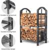 imageAMAGABELI GARDEN ampamp HOME Firewood Rack with Tools 5Piece Indoor Fireplace Wood Holders Outdoor Log Holder Rack Lumber Storage Stacking Stove Wrought Iron Large Logs Fireplace Tools Set BlackAntique silver