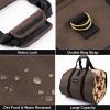 imageAMAGABELI GARDEN ampamp HOME Large Canvas Log Tote Bag Carrier Indoor Fireplace Firewood Holder Woodpile Rack Fire Wood Carriers Carrying For Outdoor Tubular Birchwood Stand By Hearth Stove Tools SetDark Brown