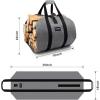 imageAMAGABELI GARDEN ampamp HOME Large Canvas Log Tote Bag Carrier Indoor Fireplace Firewood Holder Woodpile Rack Fire Wood Carriers Carrying For Outdoor Tubular Birchwood Stand By Hearth Stove Tools SetGray