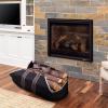 imageAMAGABELI GARDEN ampamp HOME Large Canvas Log Tote Bag Carrier Indoor Fireplace Firewood Holder Woodpile Rack Fire Wood Carriers Carrying For Outdoor Tubular Birchwood Stand By Hearth Stove Tools SetBlack