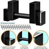 imageAMAGABELI GARDEN ampamp HOME Set of 2pack Firewood Rack Brackets Outdoor Heavy Fireplace Wood Storage Holder Kit Adjustable to Any Length Height Fireplace Lumber Wood Rack Pile Stacker Steel Black4