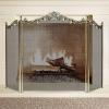 imageAmagabeli Fireplace Screen with Doors Large Flat Guard Fire Screens Outdoor Metal Decorative Mesh Solid Baby Safe Proof Wrought Iron Fire Place Panels Wood Burning Stove Accessories Black