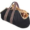 imageAMAGABELI GARDEN ampamp HOME Large Canvas Log Tote Bag Carrier Indoor Fireplace Firewood Holder Woodpile Rack Fire Wood Carriers Carrying For Outdoor Tubular Birchwood Stand By Hearth Stove Tools SetBlack