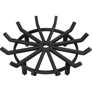 imageAMAGABELI GARDEN ampamp HOME 24in Fire Grate Log Grate Wrought Iron Fire Pit Round Spider Wagon Wheel Firewood Grate Heavy Duty 07in Bar Fireplace Stove Burning Rack Holder 4Legs Chimney Hearth BG27424 inch