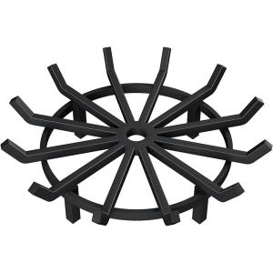 imageAMAGABELI GARDEN ampamp HOME 24in Fire Grate Log Grate Wrought Iron Fire Pit Round Spider Wagon Wheel Firewood Grate Heavy Duty 07in Bar Fireplace Stove Burning Rack Holder 4Legs Chimney Hearth BG27432 inch