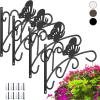 imageAMAGABELI GARDEN ampamp HOME 2 Pack Hanging Plants Bracket 11quot Wall Planter Hooks Hangers Flower Pot Bird Feeder Lanterns Patio Garden for Outdoor Indoor Fence Screw Mount Arm Hardware BG15514