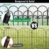 imageAMAGABELI GARDEN ampamp HOME 10 Panels Decorative Garden Fences and Borders for Dogs 22inH10ftL No Dig Metal Fence Panels Garden Edging Border Fence for Animal Barrier Fencing for Flower Beds Yard