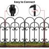 imageAMAGABELI GARDEN ampamp HOME 10 Panels Decorative Garden Fences and Borders for Dogs 22inH10ftL No Dig Metal Fence Panels Garden Edging Border Fence for Animal Barrier Fencing for Flower Beds Yard
