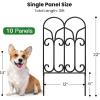 imageAMAGABELI GARDEN ampamp HOME 10 Panels Decorative Garden Fences and Borders for Dogs 22inH10ftL No Dig Metal Fence Panels Garden Edging Border Fence for Animal Barrier Fencing for Flower Beds Yard