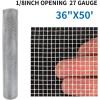imageAMAGABELI GARDEN ampamp HOME 36in x 50ft 18 inch Hardware Cloth 27 Gauge Galvanized Steel Chicken Wire Mesh Roll Fence Mesh Garden Plant Supports Poultry Netting Square Snake Fencing Gopher JW010