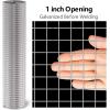 imageAMAGABELI GARDEN ampamp HOME 36inch x 50ft 1 inch Black Hardware Cloth PVC Vinyl Coated Chicken Wire Mesh Roll Garden Fence Chicken Coop Wire Fencing Welded Wire 16 Gauge Gopher Rabbit Tree Snake BG232Sliver