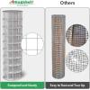 imageAMAGABELI GARDEN ampamp HOME 36inch x 50ft 1 inch Black Hardware Cloth PVC Vinyl Coated Chicken Wire Mesh Roll Garden Fence Chicken Coop Wire Fencing Welded Wire 16 Gauge Gopher Rabbit Tree Snake BG232Sliver