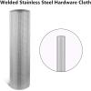 imageAMAGABELI GARDEN ampamp HOME 36inchx50ft SS304 Stainless Steel Welded Wire Mesh 12 inch Square Hardware Cloth 18 GaugeIdeal for HighGrade DIY Cages Rodent Mesh Cabinets Wire Mesh Window Screen BG234
