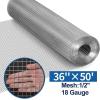 imageAMAGABELI GARDEN ampamp HOME 36inchx50ft SS304 Stainless Steel Welded Wire Mesh 12 inch Square Hardware Cloth 18 GaugeIdeal for HighGrade DIY Cages Rodent Mesh Cabinets Wire Mesh Window Screen BG234