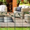 imageAMAGABELI GARDEN ampamp HOME 4 Pack 44inch High 12ft Long Decorative Garden Fence Panels BorderDog Fence for The Yard Outdoor Rustproof Animal Barrier Dogs Garden fencing BlackGreen