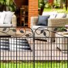 imageAMAGABELI GARDEN ampamp HOME 4 Pack 44inch High 12ft Long Decorative Garden Fence Panels BorderDog Fence for The Yard Outdoor Rustproof Animal Barrier Dogs Garden fencing BlackBlack