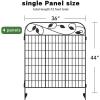 imageAMAGABELI GARDEN ampamp HOME 4 Pack 44inch High 12ft Long Decorative Garden Fence Panels BorderDog Fence for The Yard Outdoor Rustproof Animal Barrier Dogs Garden fencing BlackBlack