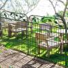 imageAMAGABELI GARDEN ampamp HOME 4 Pack 44inch High 12ft Long Decorative Garden Fence Panels BorderDog Fence for The Yard Outdoor Rustproof Animal Barrier Dogs Garden fencing BlackGreen