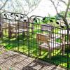 imageAMAGABELI GARDEN ampamp HOME 4 Pack 44inch High 12ft Long Decorative Garden Fence Panels BorderDog Fence for The Yard Outdoor Rustproof Animal Barrier Dogs Garden fencing BlackBlack