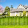 imageAMAGABELI GARDEN ampamp HOME 4 Pack 44inch High 12ft Long Decorative Garden Fence Panels BorderDog Fence for The Yard Outdoor Rustproof Animal Barrier Dogs Garden fencing BlackGreen