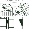 imageAMAGABELI GARDEN ampamp HOME 4 Pack 44inch High 12ft Long Decorative Garden Fence Panels BorderDog Fence for The Yard Outdoor Rustproof Animal Barrier Dogs Garden fencing BlackGreen