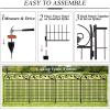 imageAMAGABELI GARDEN ampamp HOME 4 Pack 44inch High 12ft Long Decorative Garden Fence Panels BorderDog Fence for The Yard Outdoor Rustproof Animal Barrier Dogs Garden fencing BlackBlack