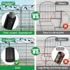 imageAMAGABELI GARDEN ampamp HOME 4 Pack 44inch High 12ft Long Decorative Garden Fence Panels BorderDog Fence for The Yard Outdoor Rustproof Animal Barrier Dogs Garden fencing BlackGreen
