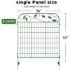 imageAMAGABELI GARDEN ampamp HOME 4 Pack 44inch High 12ft Long Decorative Garden Fence Panels BorderDog Fence for The Yard Outdoor Rustproof Animal Barrier Dogs Garden fencing BlackGreen