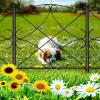 imageAMAGABELI GARDEN ampamp HOME 5 Panels Decorative Garden Fences and Borders for Dogs 24inH10ftL No Dig Metal Fence Panel Garden Edging Border Fence For Animal Barrier Fencing for Flower Beds Yard PatioBlack