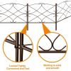 imageAMAGABELI GARDEN ampamp HOME 5 Panels Decorative Garden Fences and Borders for Dogs 24inH10ftL No Dig Metal Fence Panel Garden Edging Border Fence For Animal Barrier Fencing for Flower Beds Yard PatioBrown