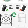 imageAMAGABELI GARDEN ampamp HOME 5 Panels Decorative Garden Fences and Borders for Dogs 24inH10ftL No Dig Metal Fence Panel Garden Edging Border Fence For Animal Barrier Fencing for Flower Beds Yard PatioBlack