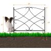 imageAMAGABELI GARDEN ampamp HOME 5 Panels Decorative Garden Fences and Borders for Dogs 24inH10ftL No Dig Metal Fence Panel Garden Edging Border Fence For Animal Barrier Fencing for Flower Beds Yard PatioBlack