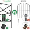 imageAMAGABELI GARDEN ampamp HOME 5 Panels Decorative Garden Fences and Borders for Dogs 24inH10ftL No Dig Metal Fence Panel Garden Edging Border Fence For Animal Barrier Fencing for Flower Beds Yard PatioBlack