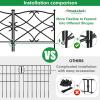 imageAMAGABELI GARDEN ampamp HOME 5 Panels Decorative Garden Fences and Borders for Dogs 24inH10ftL No Dig Metal Fence Panel Garden Edging Border Fence For Animal Barrier Fencing for Flower Beds Yard PatioBlack