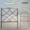 imageAMAGABELI GARDEN ampamp HOME 5 Panels Decorative Garden Fences and Borders for Dogs 24inH10ftL No Dig Metal Fence Panel Garden Edging Border Fence For Animal Barrier Fencing for Flower Beds Yard PatioBlack