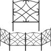 imageAMAGABELI GARDEN ampamp HOME 5 Panels Decorative Garden Fences and Borders for Dogs 24inH10ftL No Dig Metal Fence Panel Garden Edging Border Fence For Animal Barrier Fencing for Flower Beds Yard PatioBlack