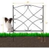 imageAMAGABELI GARDEN ampamp HOME 5 Panels Decorative Garden Fences and Borders for Dogs 24inH10ftL No Dig Metal Fence Panel Garden Edging Border Fence For Animal Barrier Fencing for Flower Beds Yard PatioBlack